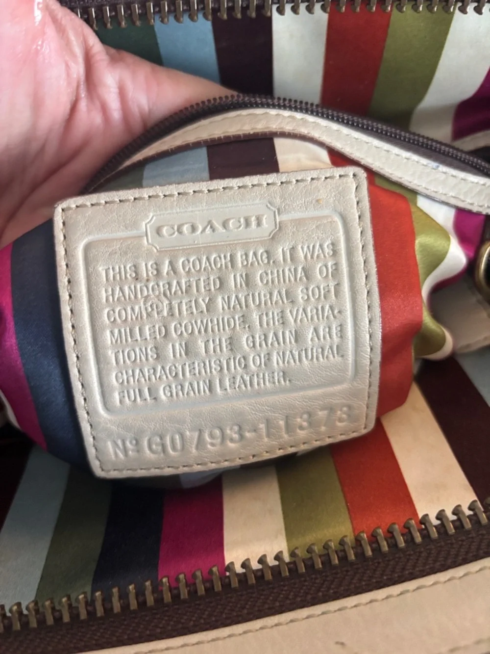 COACH Vintage Rare Legacy Thompson Parchment Satchel Pebbled Leather - Picture 8 of 12